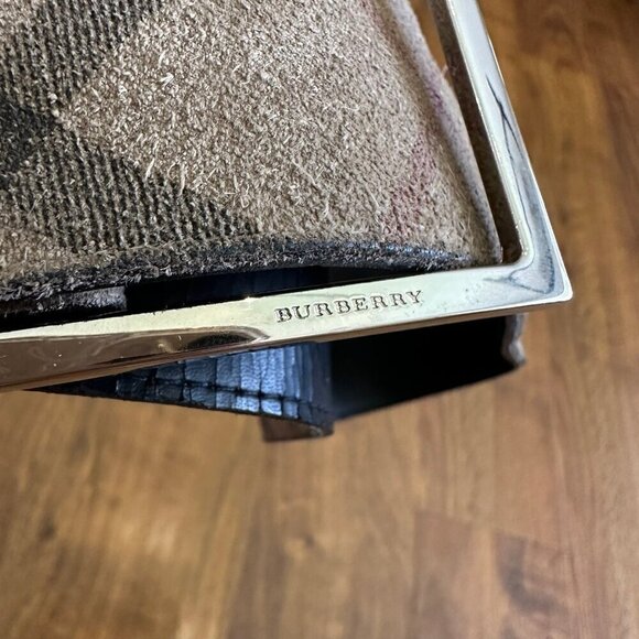 Burberry microsuede nova check wide belt - Picture 3 of 5